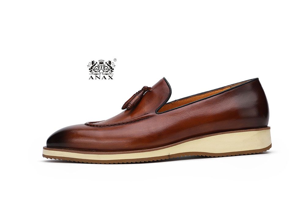 Man's Tassels Loafers Leather Shoes