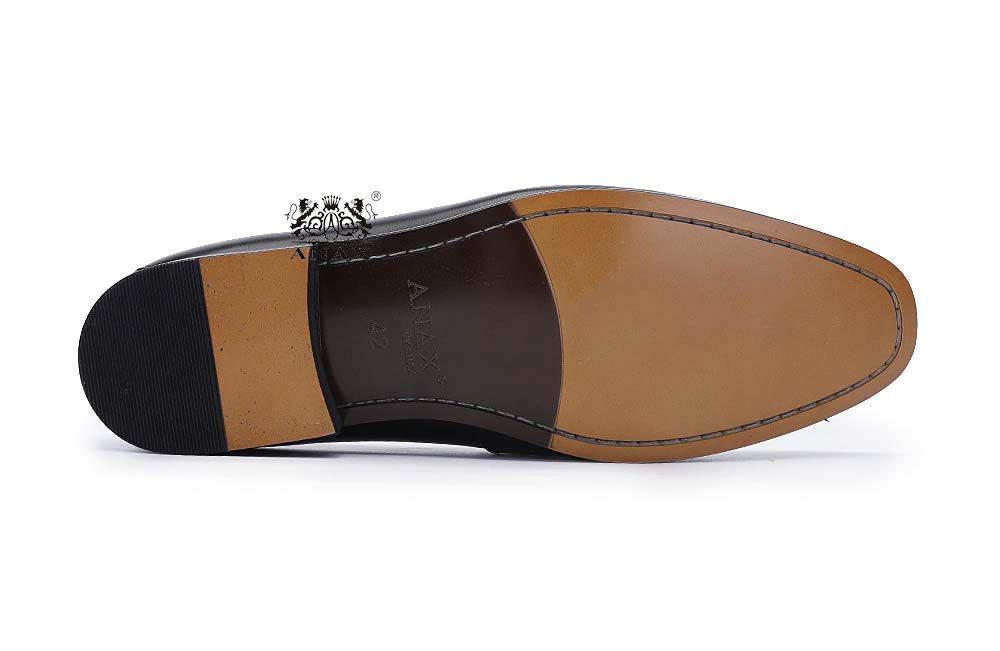 Leather Bamboo Buckle Loafers Shoes