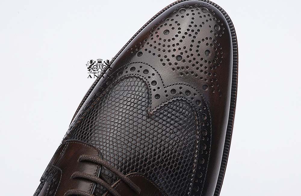 Leather Brogue Derby Shoes